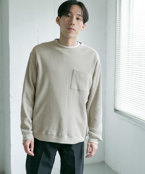 URBAN RESEARCH DOORS(アーバンリサーチドアーズ)の「ワッフルロングスリーブポケットTシャツ(Tシャツ/カットソー・メンズ・オレンジ/ブラック/ベージュ系その他・38/40)」の7枚目の写真