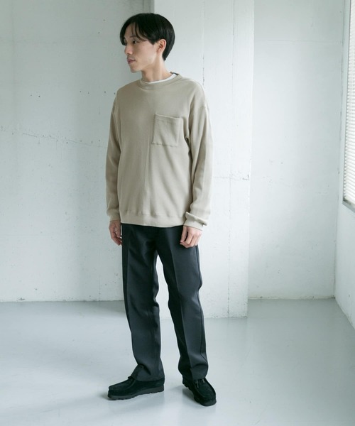 URBAN RESEARCH DOORS(アーバンリサーチドアーズ)の「ワッフルロングスリーブポケットTシャツ(Tシャツ/カットソー・メンズ・オレンジ/ブラック/ベージュ系その他・38/40)」の8枚目の写真