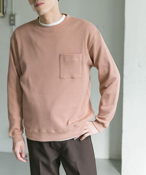 URBAN RESEARCH DOORS(アーバンリサーチドアーズ)の「ワッフルロングスリーブポケットTシャツ(Tシャツ/カットソー・メンズ・オレンジ/ブラック/ベージュ系その他・38/40)」の11枚目の写真