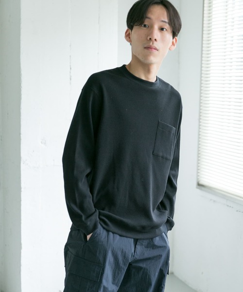 URBAN RESEARCH DOORS(アーバンリサーチドアーズ)の「ワッフルロングスリーブポケットTシャツ(Tシャツ/カットソー・メンズ・オレンジ/ブラック/ベージュ系その他・38/40)」の14枚目の写真