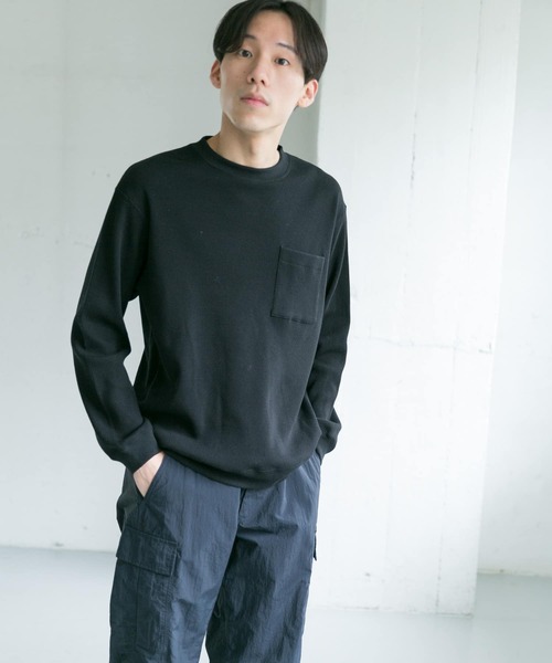 URBAN RESEARCH DOORS(アーバンリサーチドアーズ)の「ワッフルロングスリーブポケットTシャツ(Tシャツ/カットソー・メンズ・オレンジ/ブラック/ベージュ系その他・38/40)」の15枚目の写真