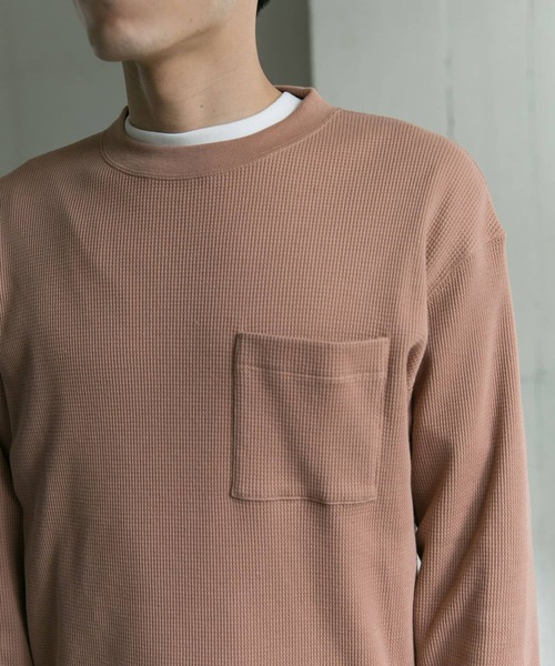 URBAN RESEARCH DOORS(アーバンリサーチドアーズ)の「ワッフルロングスリーブポケットTシャツ(Tシャツ/カットソー・メンズ・オレンジ/ブラック/ベージュ系その他・38/40)」の21枚目の写真
