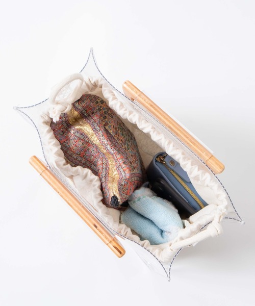 WEGO（ウィゴー）の「WEGO/【2点セット】ウッドハンドルクリアバッグ（ショルダーバッグ・レディース・その他1/その他2・FREE）」の11枚目の写真