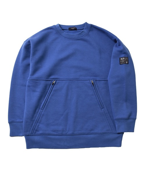 GLAZOS（グラソス）の「裏毛・ドロップショルダーZIP使いトレーナー【セットアップ対応】（スウェット・キッズ・ホワイト/ブラック/ブルー・130cm/140cm/150cm/170cm/160cm）」の3枚目の写真