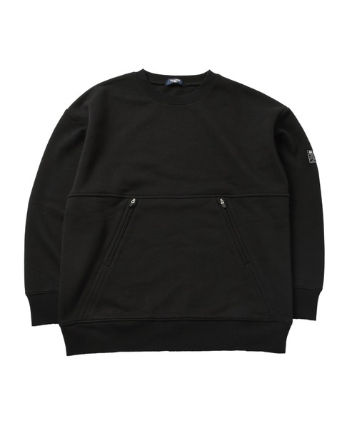 GLAZOS（グラソス）の「裏毛・ドロップショルダーZIP使いトレーナー【セットアップ対応】（スウェット・キッズ・ホワイト/ブラック/ブルー・130cm/140cm/150cm/170cm/160cm）」の6枚目の写真