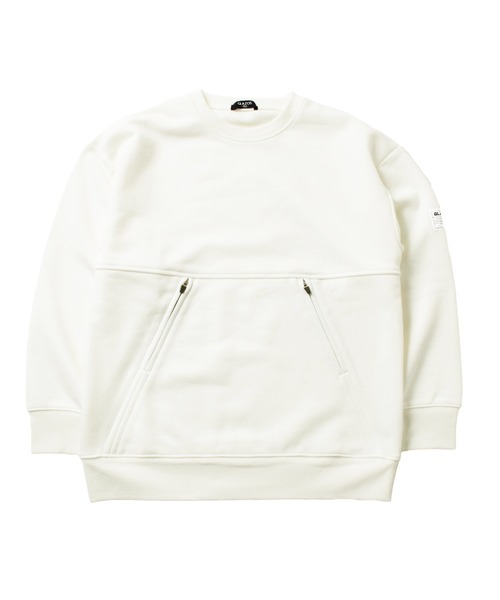 GLAZOS（グラソス）の「裏毛・ドロップショルダーZIP使いトレーナー【セットアップ対応】（スウェット・キッズ・ホワイト/ブラック/ブルー・130cm/140cm/150cm/170cm/160cm）」の7枚目の写真