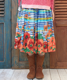 チャイハネ | 【チャイハネ】フラワーボーダースカート(スカート)