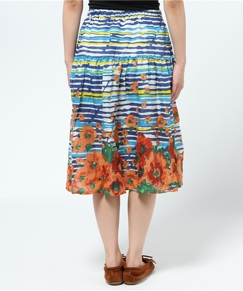 チャイハネ（チャイハネ）の「【チャイハネ】ボタニカルフラワーボーダースカート（スカート・レディース・レッド/ブルー/グリーン・FREE）」の14枚目の写真