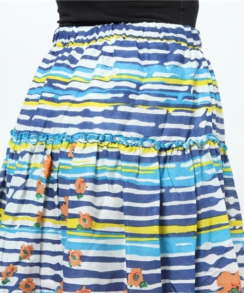 チャイハネ（チャイハネ）の「【チャイハネ】ボタニカルフラワーボーダースカート（スカート・レディース・レッド/ブルー/グリーン・FREE）」の16枚目の写真