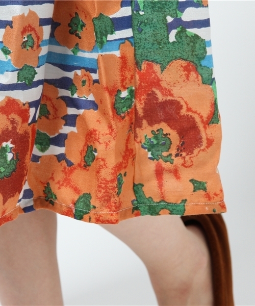 チャイハネ（チャイハネ）の「【チャイハネ】ボタニカルフラワーボーダースカート（スカート・レディース・レッド/ブルー/グリーン・FREE）」の17枚目の写真