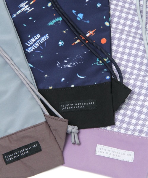 GLOBAL WORK（グローバルワーク）の「キッズ/洗えるスクールナップサック/265415（ショルダーバッグ・キッズ・スカイブルー/ブラック/ネイビー/カーキ/ライトピンク/ライトベージュ/その他/ライトパープル/ライトグリーン・FREE）」の11枚目の写真