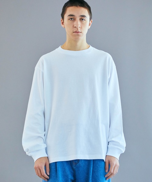 THE STANDARD（ザスタンダード）の「WEGO/クルーネックロンT（Tシャツ/カットソー・メンズ・ブラック/ライトベージュ/ライトパープル/ホワイト・SMALL/LARGE/MEDIUM）」の6枚目の写真