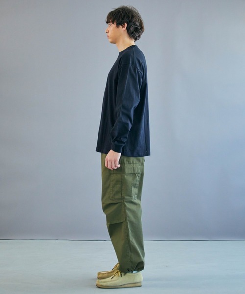 THE STANDARD（ザスタンダード）の「WEGO/クルーネックロンT（Tシャツ/カットソー・メンズ・ブラック/ライトベージュ/ライトパープル/ホワイト・SMALL/LARGE/MEDIUM）」の20枚目の写真