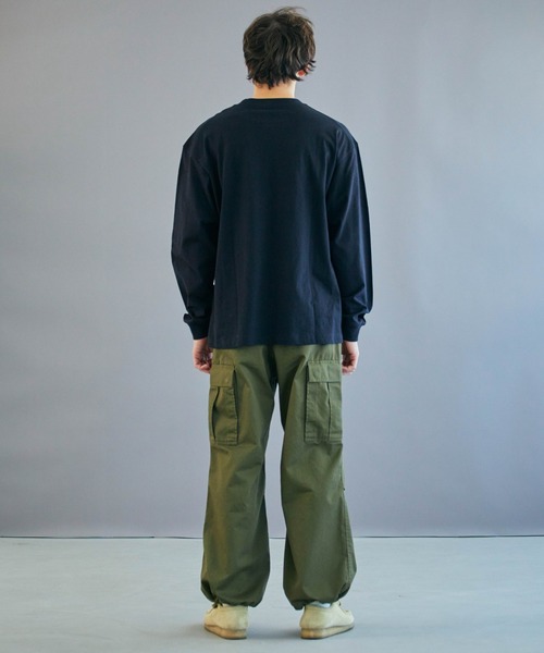 THE STANDARD（ザスタンダード）の「WEGO/クルーネックロンT（Tシャツ/カットソー・メンズ・ブラック/ライトベージュ/ライトパープル/ホワイト・SMALL/LARGE/MEDIUM）」の21枚目の写真