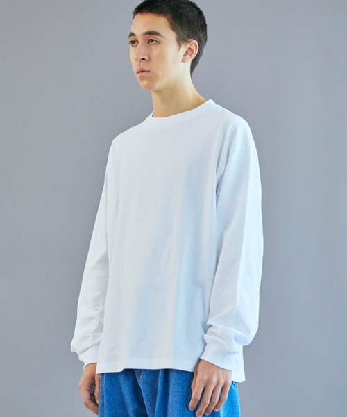 THE STANDARD（ザスタンダード）の「WEGO/クルーネックロンT（Tシャツ/カットソー・メンズ・ブラック/ライトベージュ/ライトパープル/ホワイト・SMALL/LARGE/MEDIUM）」の7枚目の写真