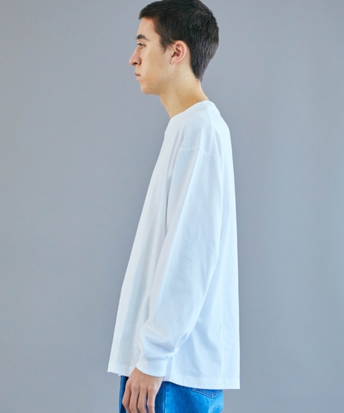 THE STANDARD（ザスタンダード）の「WEGO/クルーネックロンT（Tシャツ/カットソー・メンズ・ブラック/ライトベージュ/ライトパープル/ホワイト・SMALL/LARGE/MEDIUM）」の8枚目の写真