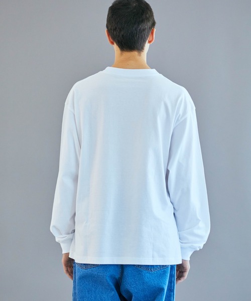 THE STANDARD（ザスタンダード）の「WEGO/クルーネックロンT（Tシャツ/カットソー・メンズ・ブラック/ライトベージュ/ライトパープル/ホワイト・SMALL/LARGE/MEDIUM）」の9枚目の写真