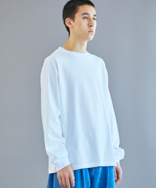 THE STANDARD（ザスタンダード）の「WEGO/クルーネックロンT（Tシャツ/カットソー・メンズ・ブラック/ライトベージュ/ライトパープル/ホワイト・SMALL/LARGE/MEDIUM）」の11枚目の写真