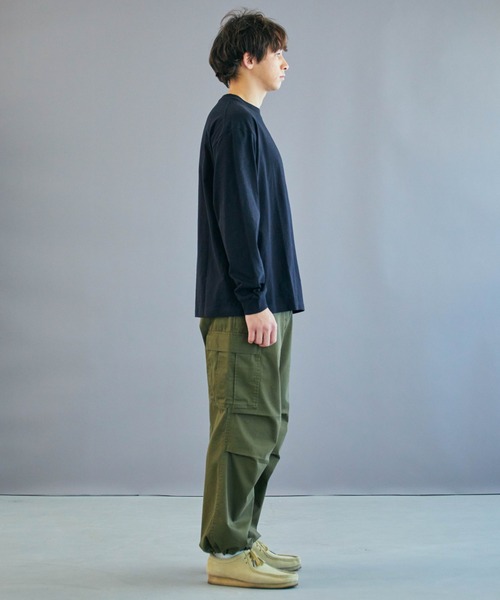 THE STANDARD（ザスタンダード）の「WEGO/クルーネックロンT（Tシャツ/カットソー・メンズ・ブラック/ライトベージュ/ライトパープル/ホワイト・SMALL/LARGE/MEDIUM）」の22枚目の写真