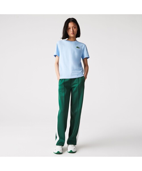 LACOSTE(ラコステ)の「パイルクロックエンブレムTシャツ(Tシャツ/カットソー・レディース・ホワイト/ライトブルー・40/38/36/34)」の3枚目の写真