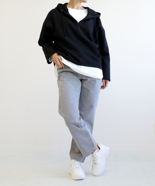 AmiAmi(アミアミ)の「レースアップワンカラーダッドスニーカー/厚底スニーカー(スニーカー・レディース・ホワイト/ブラック/ベージュ・LL/S/M/L)」の5枚目の写真