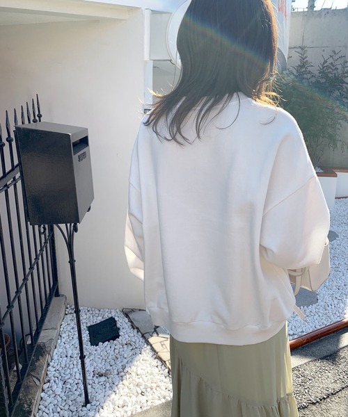 OLIVE des OLIVE（オリーブデオリーブ）の「クッキースウェット（スウェット・レディース・オフホワイト/ライトグレー/ミント/ピンク・FREE）」の5枚目の写真