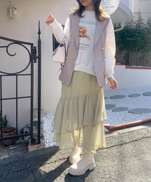 OLIVE des OLIVE（オリーブデオリーブ）の「クッキースウェット（スウェット・レディース・オフホワイト/ライトグレー/ミント/ピンク・FREE）」の13枚目の写真