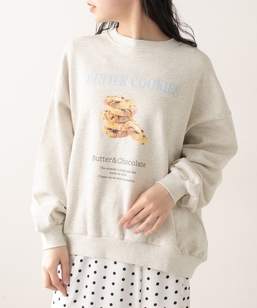 OLIVE des OLIVE（オリーブデオリーブ）の「クッキースウェット（スウェット・レディース・オフホワイト/ライトグレー/ミント/ピンク・FREE）」の11枚目の写真