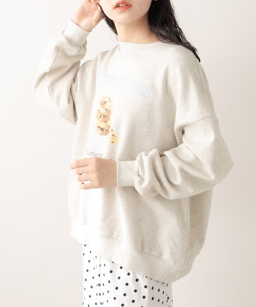 OLIVE des OLIVE（オリーブデオリーブ）の「クッキースウェット（スウェット・レディース・オフホワイト/ライトグレー/ミント/ピンク・FREE）」の6枚目の写真