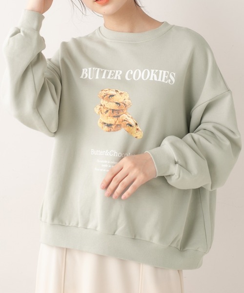 OLIVE des OLIVE（オリーブデオリーブ）の「クッキースウェット（スウェット・レディース・オフホワイト/ライトグレー/ミント/ピンク・FREE）」の12枚目の写真