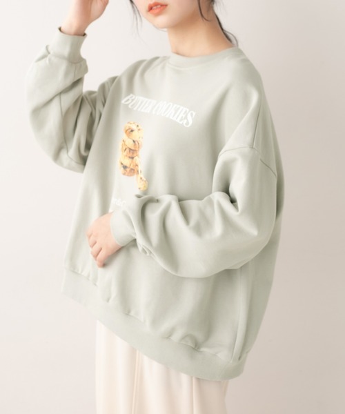 OLIVE des OLIVE（オリーブデオリーブ）の「クッキースウェット（スウェット・レディース・オフホワイト/ライトグレー/ミント/ピンク・FREE）」の7枚目の写真