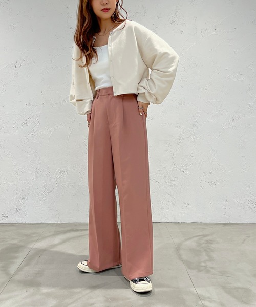 apres jour mignon（アプレジュールミニョン）の「ドットボタンカーディガン【ZOZOTOWN限定アイテム】（カーディガン/ボレロ・レディース・ブラック/ピンク/イエロー系その他/グリーン系その他/アイボリー・X-LARGE/フリー）」の9枚目の写真