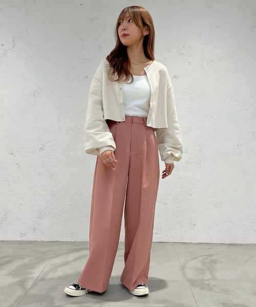 apres jour mignon（アプレジュールミニョン）の「ドットボタンカーディガン【ZOZOTOWN限定アイテム】（カーディガン/ボレロ・レディース・ブラック/ピンク/イエロー系その他/グリーン系その他/アイボリー・X-LARGE/フリー）」の10枚目の写真