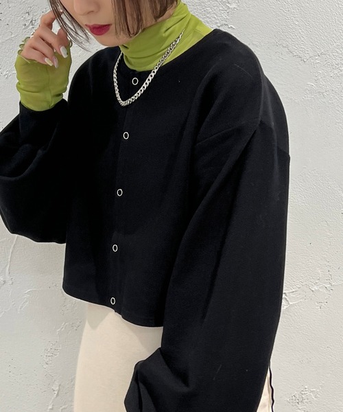 apres jour mignon（アプレジュールミニョン）の「ドットボタンカーディガン【ZOZOTOWN限定アイテム】（カーディガン/ボレロ・レディース・ブラック/ピンク/イエロー系その他/グリーン系その他/アイボリー・X-LARGE/フリー）」の13枚目の写真