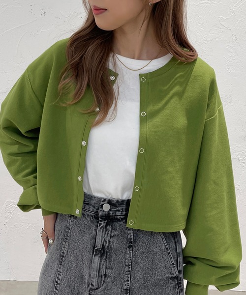 apres jour mignon（アプレジュールミニョン）の「ドットボタンカーディガン【ZOZOTOWN限定アイテム】（カーディガン/ボレロ・レディース・ブラック/ピンク/イエロー系その他/グリーン系その他/アイボリー・X-LARGE/フリー）」の19枚目の写真