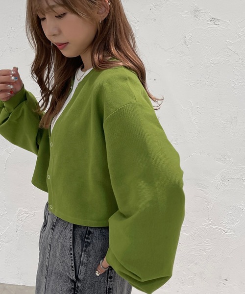 apres jour mignon（アプレジュールミニョン）の「ドットボタンカーディガン【ZOZOTOWN限定アイテム】（カーディガン/ボレロ・レディース・ブラック/ピンク/イエロー系その他/グリーン系その他/アイボリー・X-LARGE/フリー）」の20枚目の写真