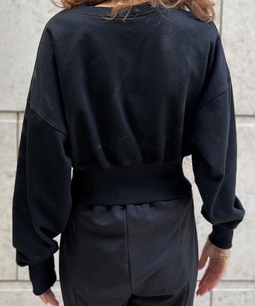 esutoreja(エストレジャ)の「ボタン付きショートトップス(Tシャツ/カットソー・レディース・アイボリー/オートミール/ブラック・FREE)」の8枚目の写真