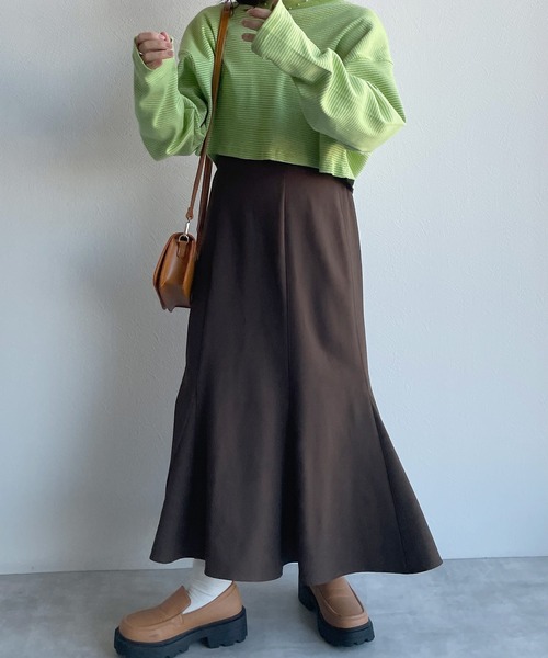 w closet（ダブルクローゼット）の「テレコボーダーショートクルーネックカーディガン（カーディガン/ボレロ・レディース・オフホワイト/ライム/イエロー/ピンク・FREE）」の6枚目の写真