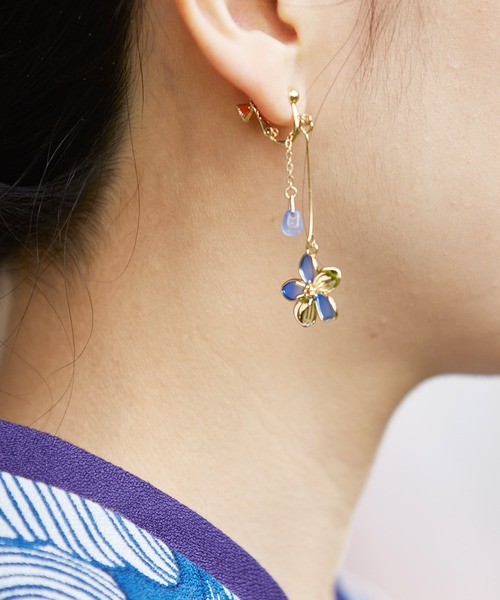 カヤ（カヤ）の「【カヤ】花冥利イヤリング（イヤリング・レディース・イエロー/ブルー/桜・FREE）」の8枚目の写真