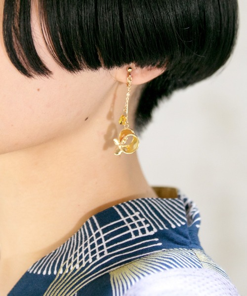 カヤ（カヤ）の「【カヤ】花冥利イヤリング（イヤリング・レディース・イエロー/ブルー/桜・FREE）」の5枚目の写真