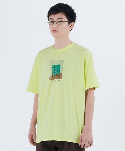87mm(87mm)の「【87MM / Mmlg】MUSEUM HF-T / パルチムエムエム Mmlg ミュージアム HF グラフィック Tシャツ(Tシャツ/カットソー・レディース・ライム/ホワイト・MEDIUM/LARGE)」の6枚目の写真