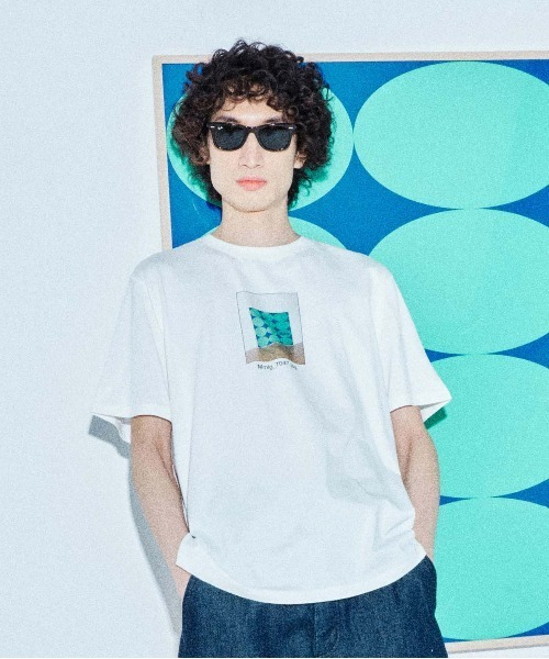 87mm(87mm)の「【87MM / Mmlg】MUSEUM HF-T / パルチムエムエム Mmlg ミュージアム HF グラフィック Tシャツ(Tシャツ/カットソー・レディース・ライム/ホワイト・MEDIUM/LARGE)」の4枚目の写真