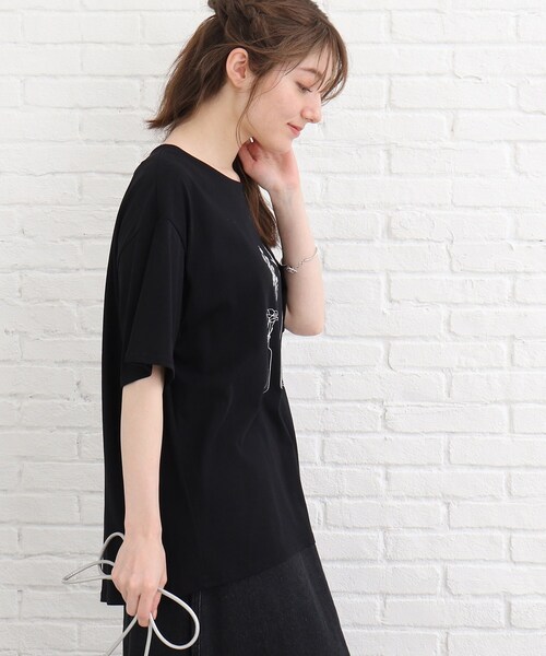 SHOO・LA・RUE(シューラルー)の「◆【接触冷感】バックラウンドプリントT(Tシャツ/カットソー・レディース・ベージュ系その他6/ホワイト系その他/ブラック系/ブラック系2・03/02/04)」の21枚目の写真