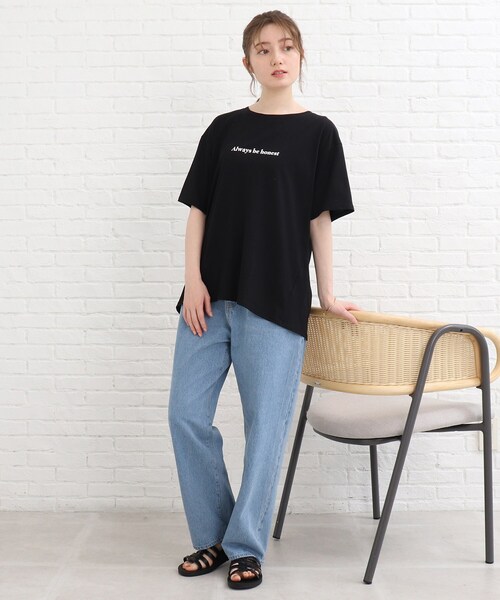 SHOO・LA・RUE(シューラルー)の「◆【接触冷感】バックラウンドプリントT(Tシャツ/カットソー・レディース・ベージュ系その他6/ホワイト系その他/ブラック系/ブラック系2・03/02/04)」の18枚目の写真
