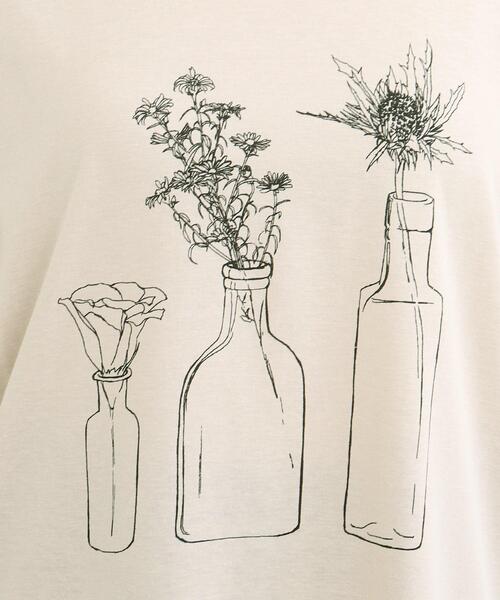 SHOO・LA・RUE(シューラルー)の「◆【接触冷感】バックラウンドプリントT(Tシャツ/カットソー・レディース・ベージュ系その他6/ホワイト系その他/ブラック系/ブラック系2・03/02/04)」の8枚目の写真