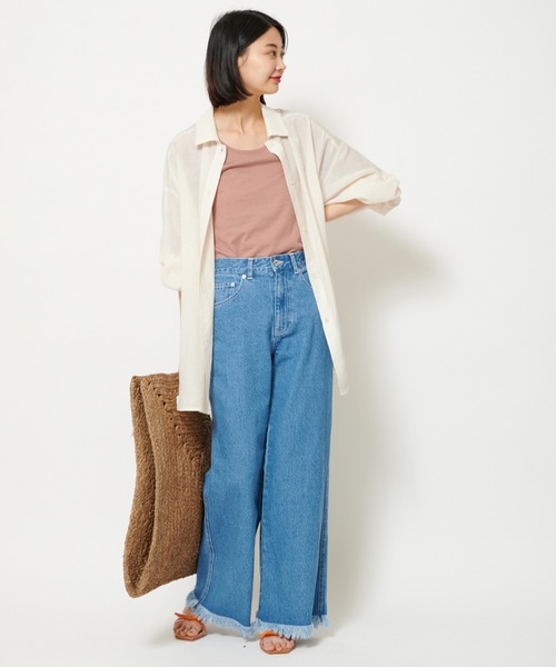 U by SPICK&SPAN（ユーバイスピックアンドスパン）の「UネックTEE（Tシャツ/カットソー・レディース・ブラック/ホワイト/ピンク・FREE）」の18枚目の写真