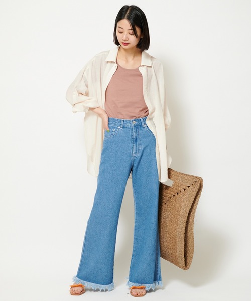 U by SPICK&SPAN（ユーバイスピックアンドスパン）の「UネックTEE（Tシャツ/カットソー・レディース・ブラック/ホワイト/ピンク・FREE）」の20枚目の写真