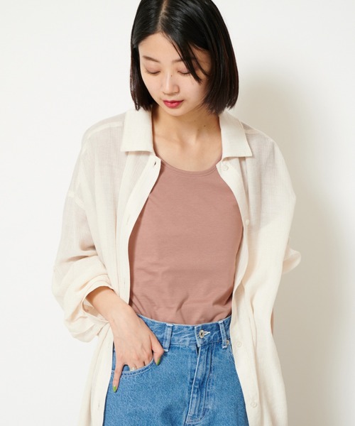 U by SPICK&SPAN（ユーバイスピックアンドスパン）の「UネックTEE（Tシャツ/カットソー・レディース・ブラック/ホワイト/ピンク・FREE）」の14枚目の写真