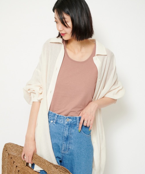 U by SPICK&SPAN（ユーバイスピックアンドスパン）の「UネックTEE（Tシャツ/カットソー・レディース・ブラック/ホワイト/ピンク・FREE）」の15枚目の写真