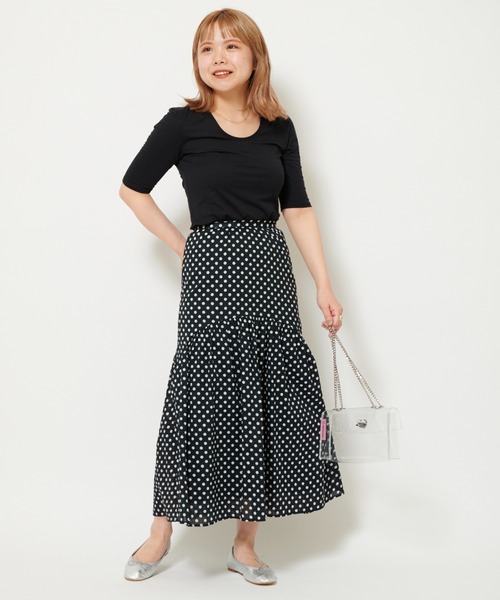 U by SPICK&SPAN（ユーバイスピックアンドスパン）の「UネックTEE（Tシャツ/カットソー・レディース・ブラック/ホワイト/ピンク・FREE）」の9枚目の写真
